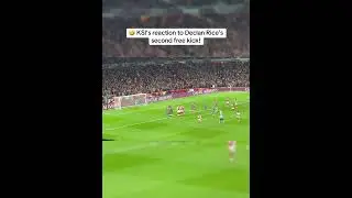🤣 KSI&rsquo;s reaction to Declan Rice&rsquo;s free kick against Real Madrid! #football #arsenal #ksi #ucl