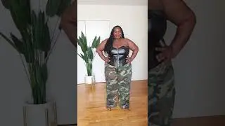 Plus Size Cargo Pants & Corset