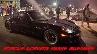 THIS NITROUS CORVETTE SOUNDS THE PART AND LOOKS THE PART! HE MEANS BUSINESS!