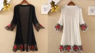 Beautiful Flower Embroidery Shrug