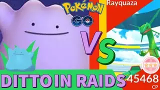 Rayquaza raid with DITTO | legendary pokemon | raid battle | Ditto Pokemon Go (Hindi )