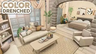 Beige Color-Drenched Apartment // The Sims 4 Speed Build: Apartment Renovation