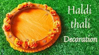 Haldi decoration idea/Haldi thali decoration/ Haldi platter/ Thali decoration / Wedding decoration
