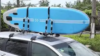 2 in 1 Aluminum Rooftop Folding J Bar Kayak Car Roof Rack for Canoe Surfboard SUP