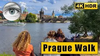 Walking tour of Prague Lesser Town (Malá Strana) 🇨🇿 Czech Republic in 4k HDR ASMR
