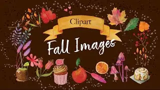 Fall Watercolor Clipart/ 40 Autumn clipart images