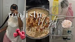 My Realistic Night Routine🧸💤 | Stretching, Cooking, & Self-Care 