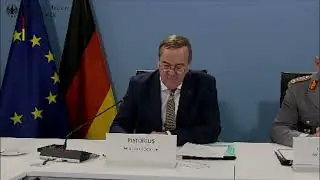 Boris Pistorius beim virtuellen Ramstein Format am 16.12.25 in Berlin