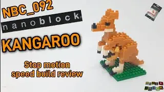 nanoblock NBC_092 | mini KANGAROO model | Stop motion speed build review