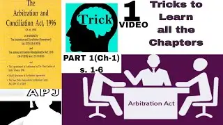 Arbitration and Conciliation Act, Part1 with Tricks #law #djs #delhijudiciary #judiciary