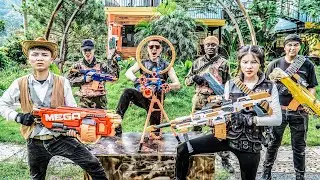 Война с оружием Nerf: безумная драка с Nerf разгорается на вечеринке по случаю дня рождения SWAT!...