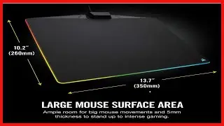 Corsair MM800 Polaris RGB Mouse Pad   15 RGB LED Zones   USB Pass Through   High Performance Mouse