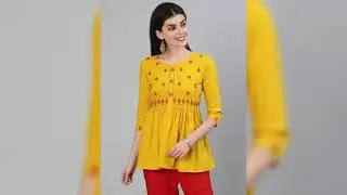 Meesho yellow kurtis