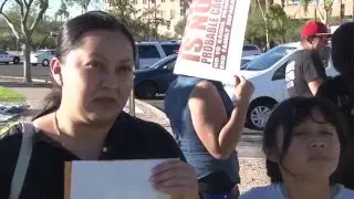 Protesters march to demand an end to mass deportations