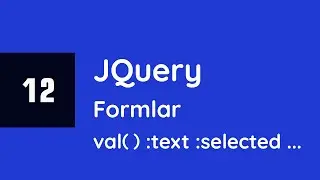 JQuery Dersleri - 12 Formlar