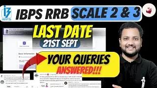 Your Queries Answered | Last DAYS to Apply 🎯 | IBPS RRB Scale 2 & 3 Recruitment 2025