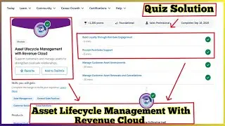 Asset Lifecycle Management with Revenue Cloud | Salesforce Trailhead | Quiz Solution