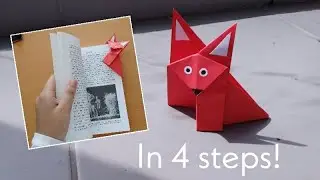 How to make an origami fox| In 4 steps| Book mark as well| Tutorial| #shorts