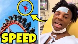 iShowSpeed fell off the roller coaster, then..