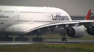 Lufthansa Airbus A380-841 D-AIMH Take off at Narita