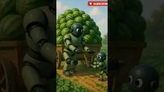 Robot working in watermelon field#farm #fruit #farming #farmer #nature #shorts