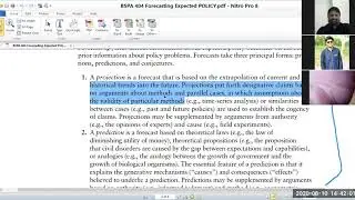 BSPA 404 POLICY FORECASTING