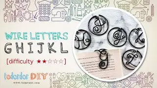 🔅[DIY] How to make wire letter bookmarks | G-L | wire letter | wire bookmark | Todordor DIY