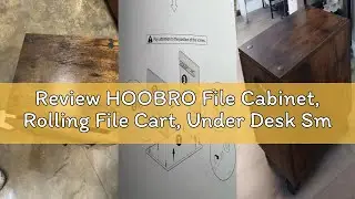 Review HOOBRO File Cabinet, Rolling File Cart, Under Desk Small Filing Cabinet, File Organizer Box,