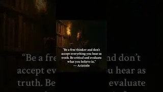 Question all. Truth stands#aristotle #stoicism #freethinker #criticalthinking #seektruth #stoiccolin