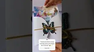Convite borboleta para 15 anos Delicado, elegante e personalizado .  