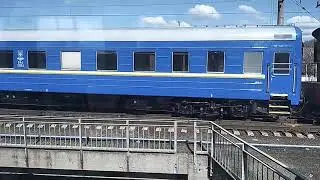 Прибытие на Днепр-Главный из окна электропоезда Лозовая - Днепр