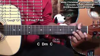 How To Play WHITE CHRISTMAS Guitar Chords Lesson Irving Berlin 1942 @EricBlackmonGuitar