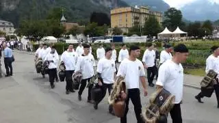 12. Eidgen&ouml;ssisches Trychlertreffen in Meiringen mit der Greiflervereinigung Ingenbohl-Brunnen