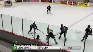 2021-22 CCHA Bantam B1 vs Edina White - 1080P - District Tournament (Condensed) - 2-23-2022