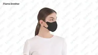 Flamebrother FFP2 Filtering Half Mask Small Size For Kids Colours Black