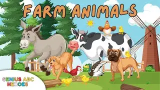 FARM ANIMALS | Learn Farm Animals Names for Kids | Genius ABC Heroes