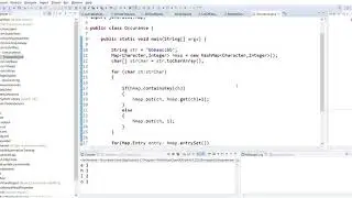 Count a character number of occurrence using Hash Map