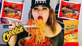 Spicy Ramen 2x Nuclear With HOT CHEETOS EXXXTRA HOT!!!!!