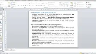Concept, scope and content of Perspective plan, Development plan, Master plan, Structure plan.