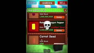 seed shop stock when im away: 💀 (grow a garden modded) #roblox #growagarden #edit