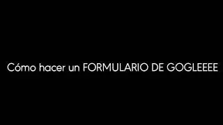Como hacer un formulario c: