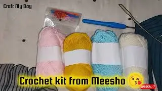 Meesho best crochet 🧶 kit for beginners/Crochet yarn 