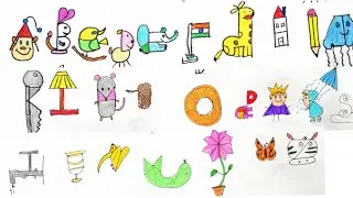 Drawing From Alphabets A to Z for kids #kidsactivity #alphbetdrawing 