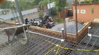 Building in Ghana🇬🇭 decking ready for concrete casting #decking #concrete #construction #slab #ghana