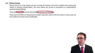 Unquoted companies and further share issues - CIMA F3 lecture