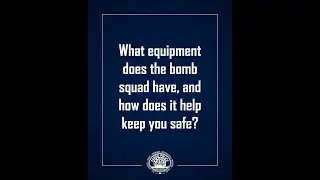 #AskFargoPD Question -  What equipment does the bomb squad have, and how does it help keep you safe?