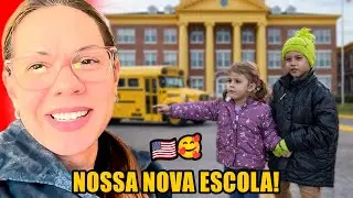 Levamos nossos filhos para conhecer a nova escola nos EUA 🇺🇸