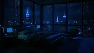 24-Hour Rain on Window 💤 &ndash; Drift Off to the Serenity of a Rainy City Night