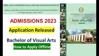Tamil Nadu Government M.G.R. Film and Television Institute Admission 2023 #anbarivu #tngmgrfti