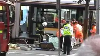 Luas CRASH on O'Connell Street Luas and Dublin bus collide